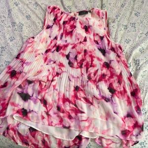 Pink tank top dress shirt